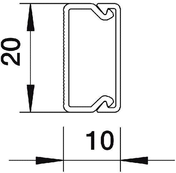 OBO Bettermann WDK-10020 CW LF-Kanal 10x20 mm, cremeweiß