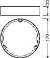 LEDVANCE Slim Frame für Downlight Ø155mm, Höhe 38mm