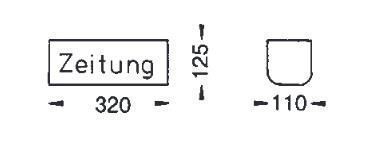 Albert 670701 Zeitungshalter rechtsseitig offen