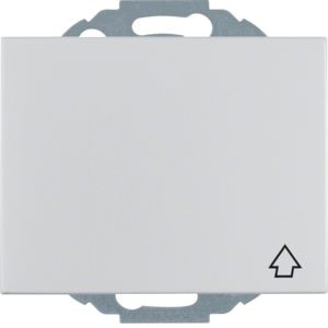 Berker 47477103 Schutzkontakt-Steckdose mit Klappdeckel, Beschriftungsfeld, erhöhtem Berührungsschutz, in 45°-Stufen variable Einbaulage, K.5, Alu