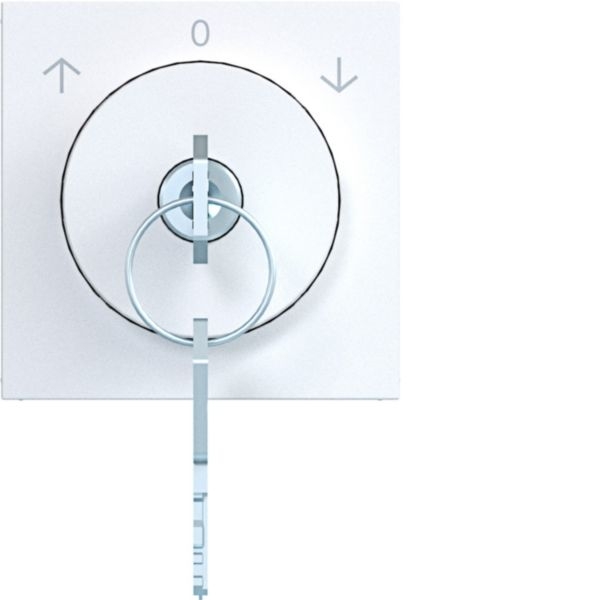 Hager WAF1321WM Zentralstück mit Schloss und Tast-/Rast-Funktion, für Jalousie-Schlüsselschalter, 3 St., A.x/C.x, lichtweiß matt