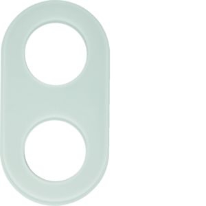 Berker 110209 Glasrahmen 2-fach, Serie Glas, polarweiß glänzend
