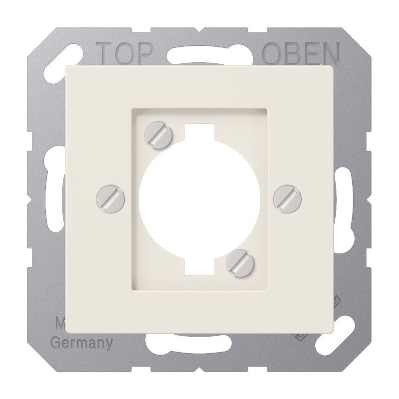 Jung A568BF Abdeckung für XLR-Steckverbinder (P-Serie) 1-fach, Thermoplast, Serie AS, weiß (ivory)