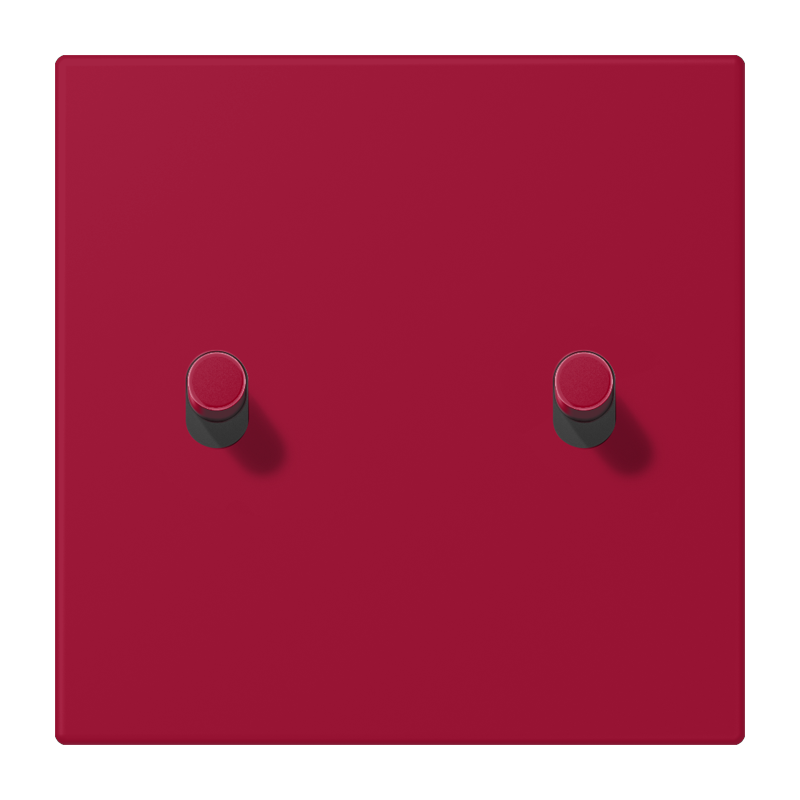 Jung LC12-5R0229 Abdeckung mit Kipphebel "Zylinder", 2 Kipphebel, rouge carmin