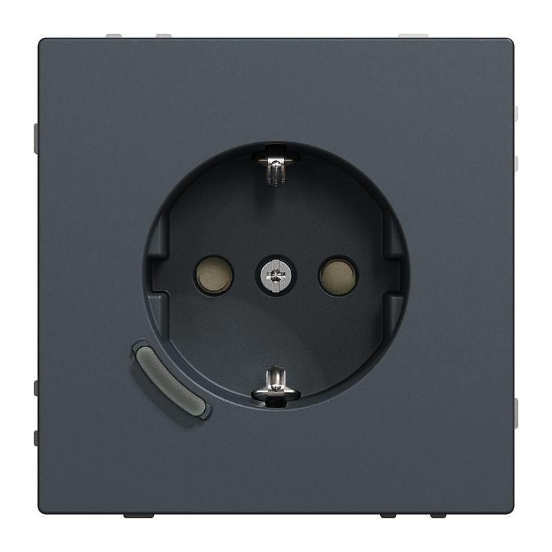 Merten MEG2380-6034 Connected Schutzkontakt-Steckdose 16A, System Design, Anthrazit, Thermoplast lackiert