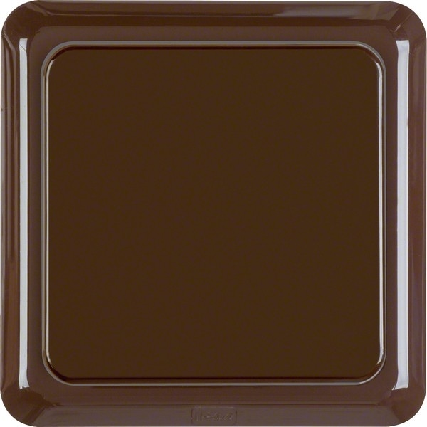 Berker 471801 Schutzkontakt-Steckdose mit Klappdeckel und Rahmen, wg Up IP44, braun glänzend