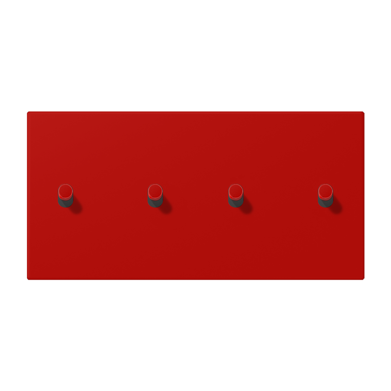 Jung LC12-250R0227 Abdeckung mit Kipphebel "Zylinder", 2 x 2 Kipphebel, waagerecht, rouge vermillon 31