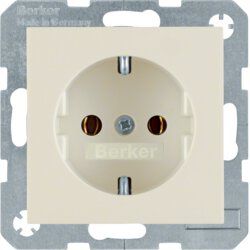 Berker 47438982 Schutzkontakt-Steckdose, S.1/B.3/B.7, weiß glänzend