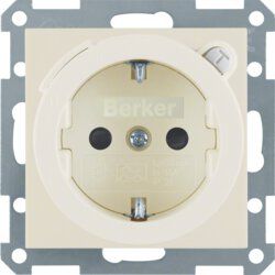 Berker 47088982 Schutzkontakt-Steckdose mit FI-Schutzschalter und erhöhtem Berührungsschutz, S.1/B.3/B.7, weiß glänzend