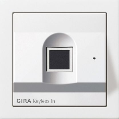 Gira 2617112 Gira Keyless In Fingerprint-Leseeinheit, Flächenschalter, reinweiß glänzend