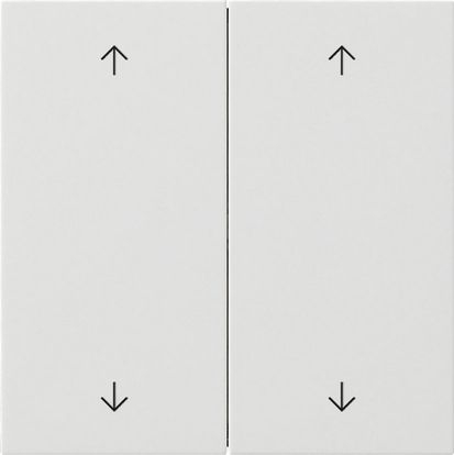 Gira 5387112 Wippe 2-fach Pfeile, Flächenschalter, reinweiß