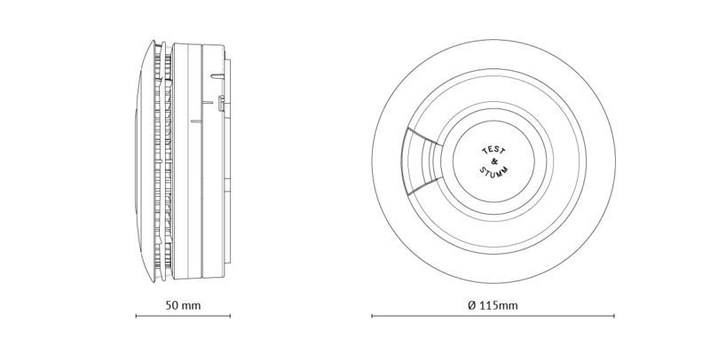 Ei Electronic Ei650i-3XD 10-Jahres-Rauchwarnmelder mit 3V-Lithiumbatterie, wartungsfrei, AudioLINK, weiß