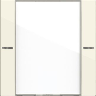 Gira 577101 Wippenset 1-fach Beschriftungsfeld Tastsensor 4.55, Klar/Cremeweiß