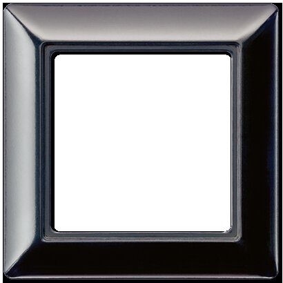 Jung AS581SW Rahmen 1-fach, senkrechte und waagerechte Montage, Duroplast, AS 500, schwarz