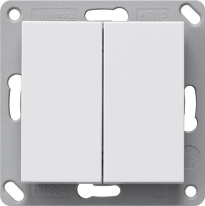 Gira 517803 RF Wandsender 2-fach KNX, System 55, reinweiß glänzend