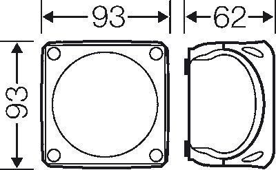 Hensel DK0202G Kabelabzweigkasten IP66 93x93x62 m. Klemme