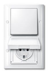 Merten 401219 Rahmen mit Verschraubung, 2-fach, AQUADESIGN, polarweiß