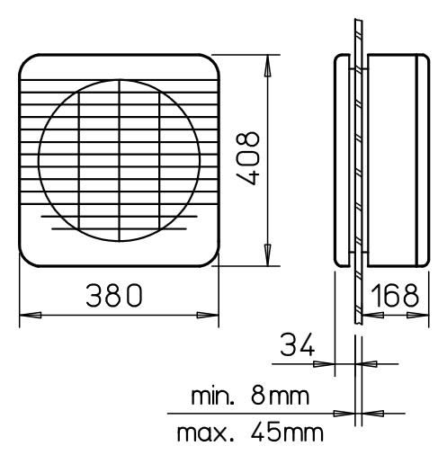 Helios MiniVent GX 300 Fensterlüfter mit elektr. Verschluss