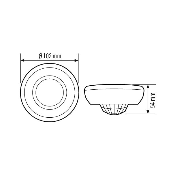 ESYLUX EB10430855 Decken-Präsenzmelder PD 360/24 BASIC