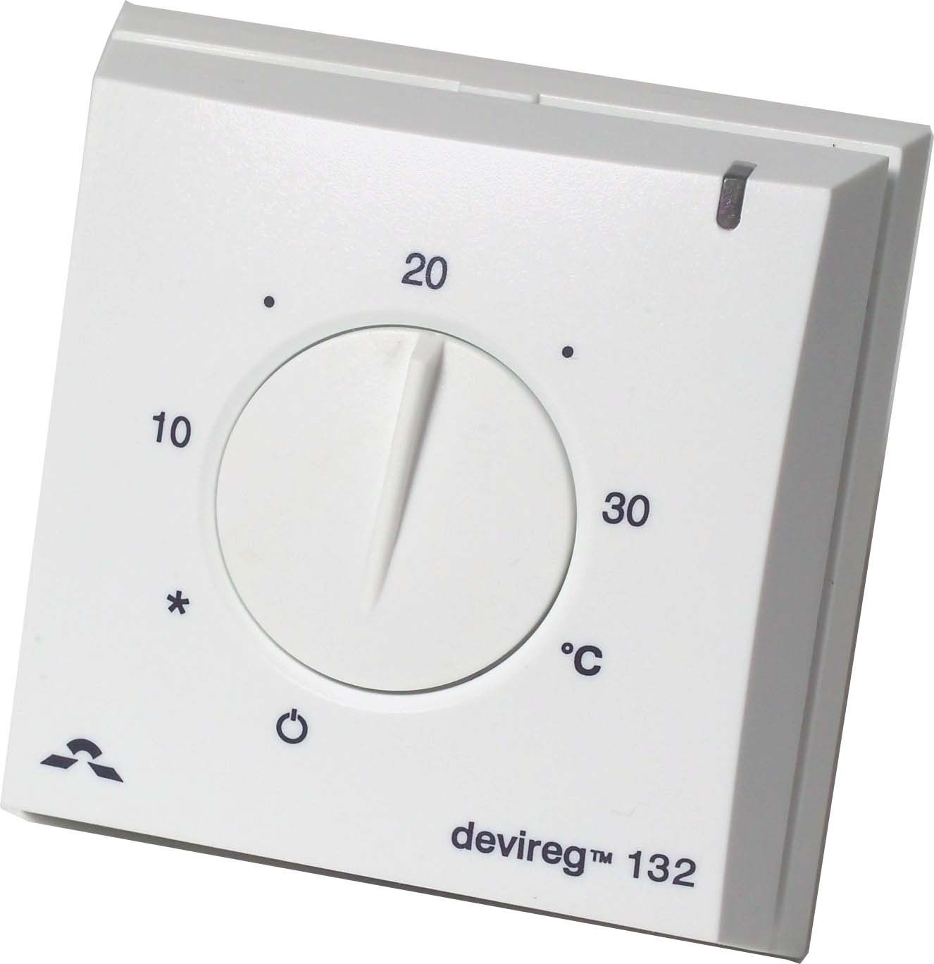 Devi 140F1011 Devireg132 Thermostat mit Raum-u.Bodenfühler, Aufputz