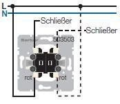 Berker 503503 Serientaster 2 Schließer mit getrennten Eingangsklemmen