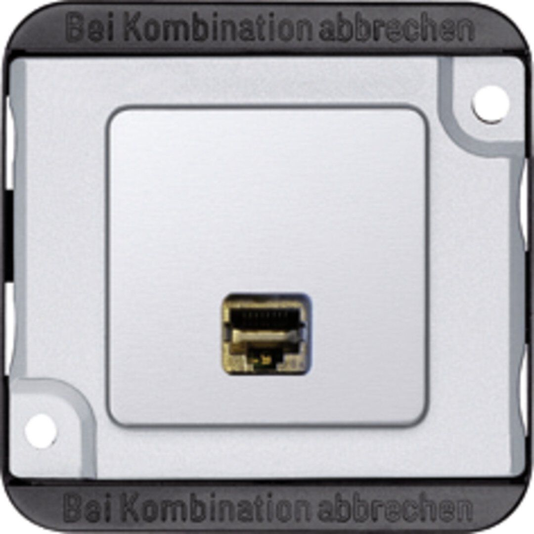Merten MEG4576-7021 Panzer Actassi Anschlussmodul RJ45, mit Zentralplatte, 1-fach