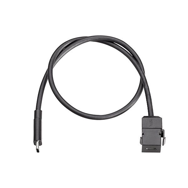 Bachmann 917.121 Keystone USB Typ C 3.1 36 W, Rückseite mit 0,5 m Leitung, schwarz