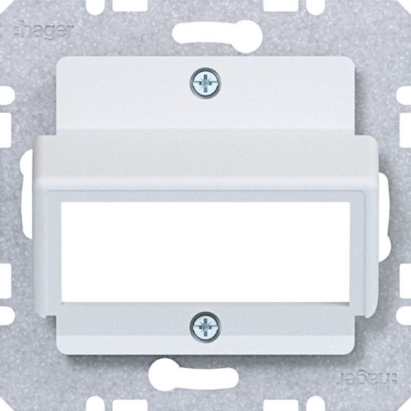 Hager WAF2190WM Zentralplatte für Reichle&De-Massari Doppelmodul, A.x/C.x/S.x/B.x/Q.x/K.x, lichtweiß matt