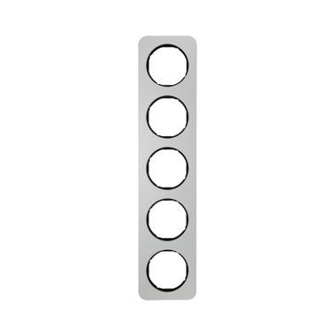 Berker 10152184 Rahmen 5-fach, R.1, Alu/schwarz