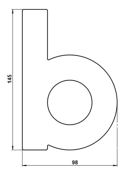 Albert 690931 Edelstahl-Buchstabe "b"