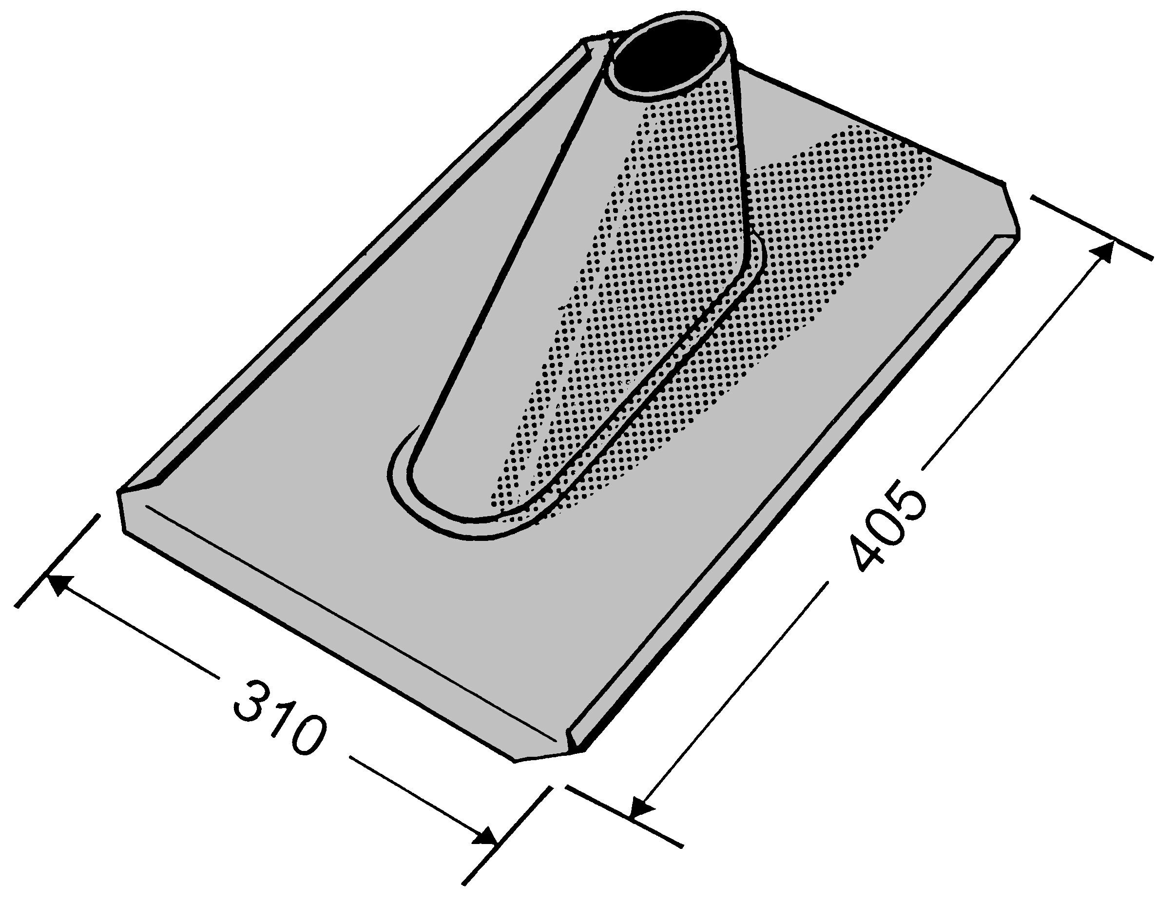 Kathrein ZTB42 Dachabdeckblech für Mastdurchmesser 48mm