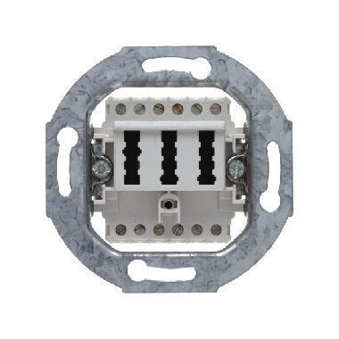 Berker 454409 TAE-Steckdose 2 x 6/6NFF, Modul-Einsätze, polarweiß matt