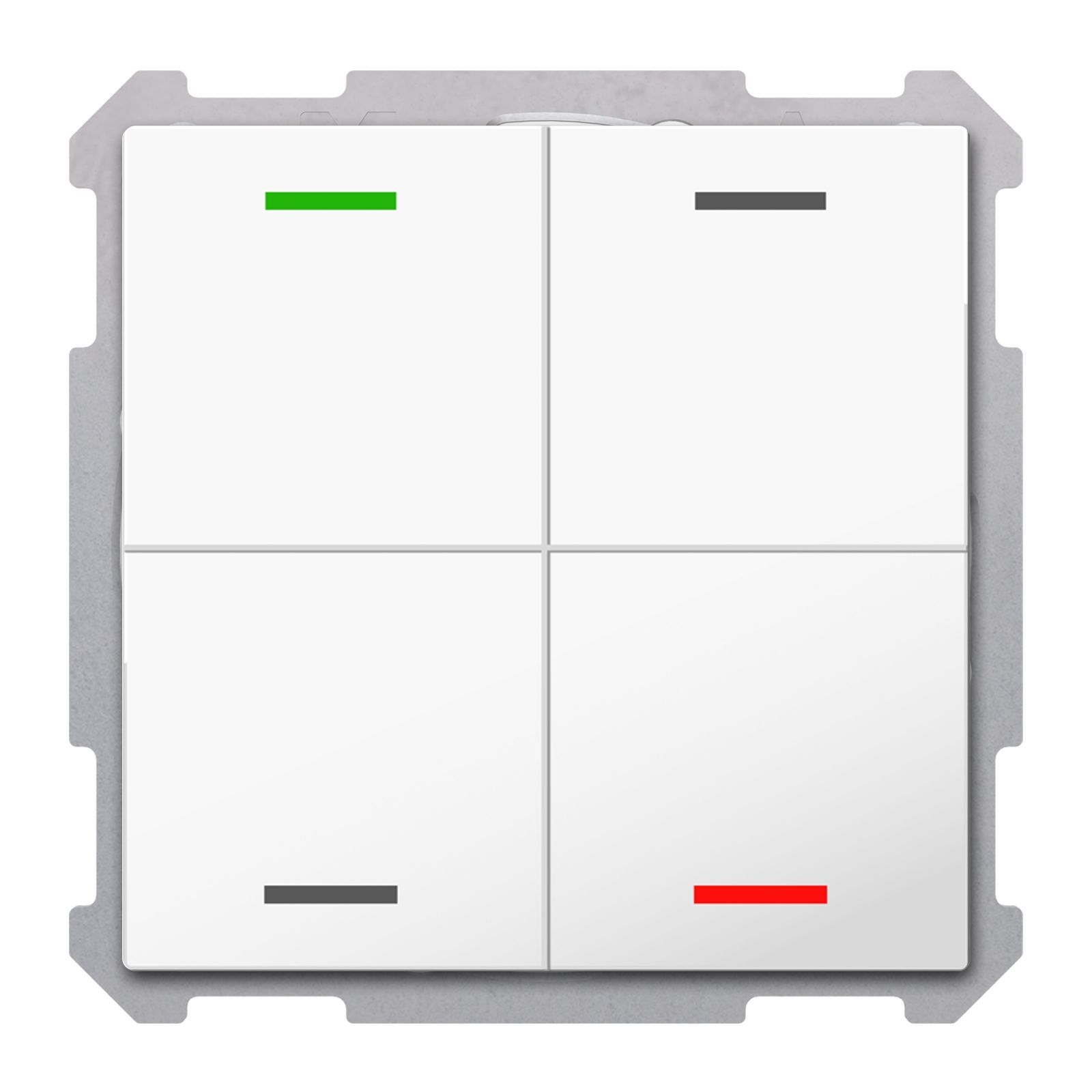 MDT TAL-6304004.02S KNX Taster Light 63 4-fach, RGBW, Studioweiß glänzend, Neutral