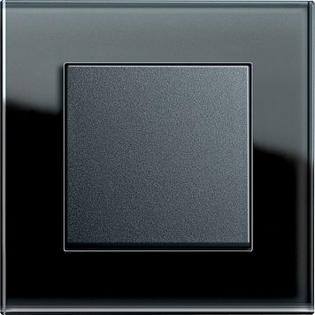 Gira 021105 Abdeckrahmen 1-fach, Gira Esprit, Glas schwarz