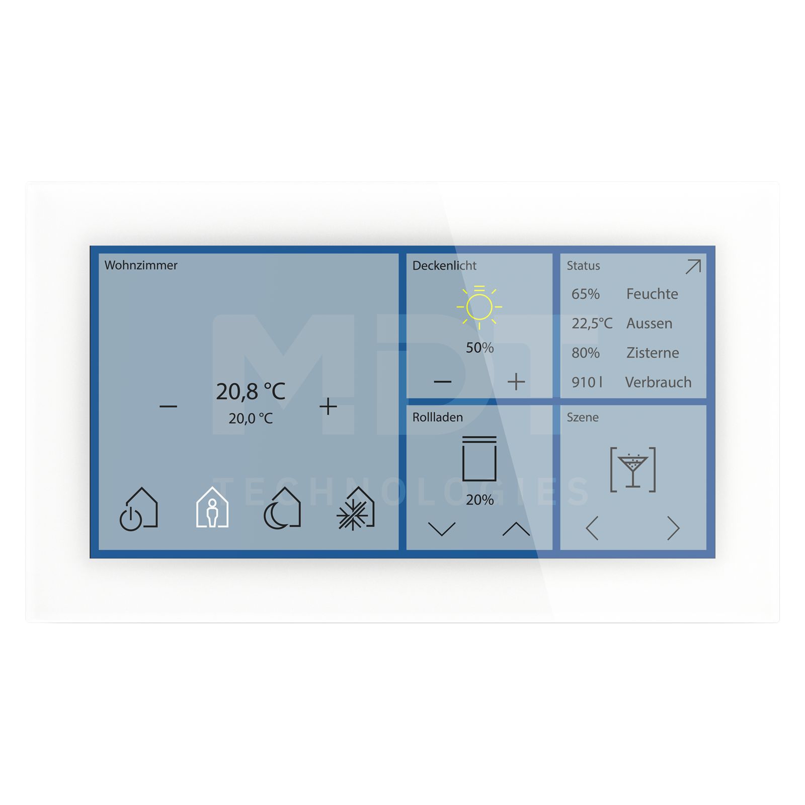 MDT BE-GTS06TW.01S KNX Glas Touch Smart 6 Zoll, KNX Secure, Weiß