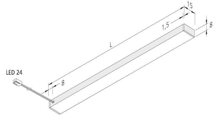 Hera 61001427103 LED-Top-Stick FMK 450mm, 8W/neutralweiß