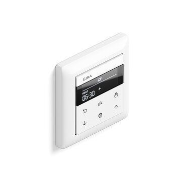 Gira 536603 S3000 Jalousie- und Schaltuhr Display, System 55, reinweiß glänzend