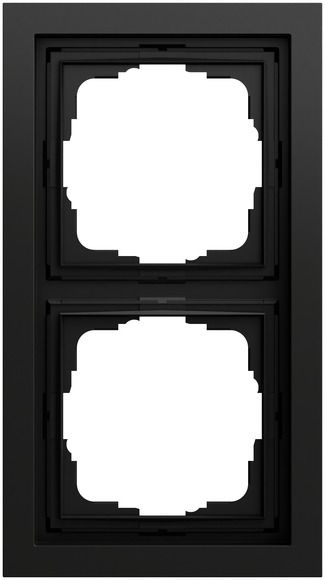 Gira 021274 Abdeckrahmen 2-fach, Gira F200, schwarz matt (lackiert)