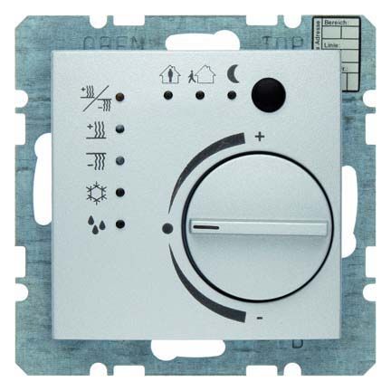 Berker 75441183 Temperaturregler mit Tasterschnittstelle, B.7, alu matt