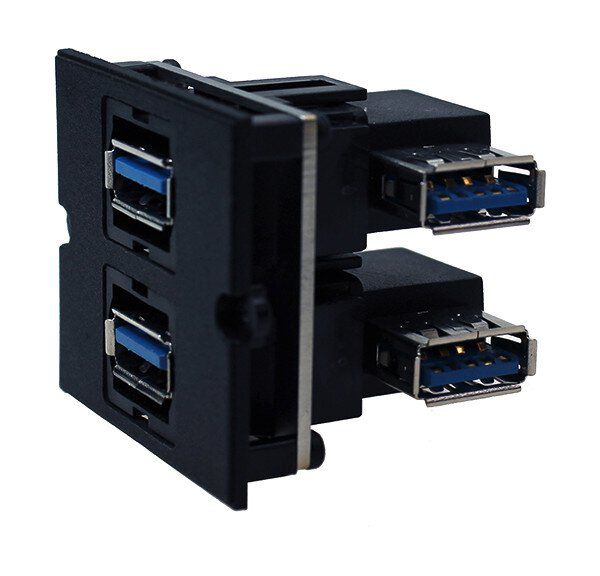 Bachmann 917.059 Custom Modul Rahmen 2x USB 3.0 90° Abgang seitlich