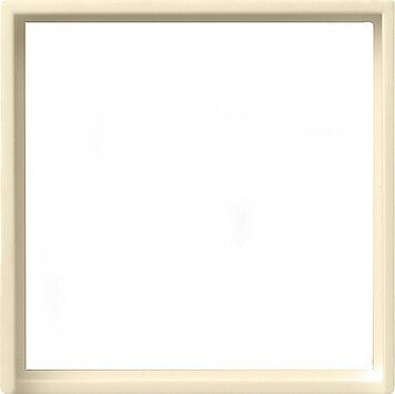 Gira 028201 Adapterrahmen mit quadratischem Ausschnitt für Geräte mit Abdeckung (50 x 50 mm), System 55, cremeweiß glänzend