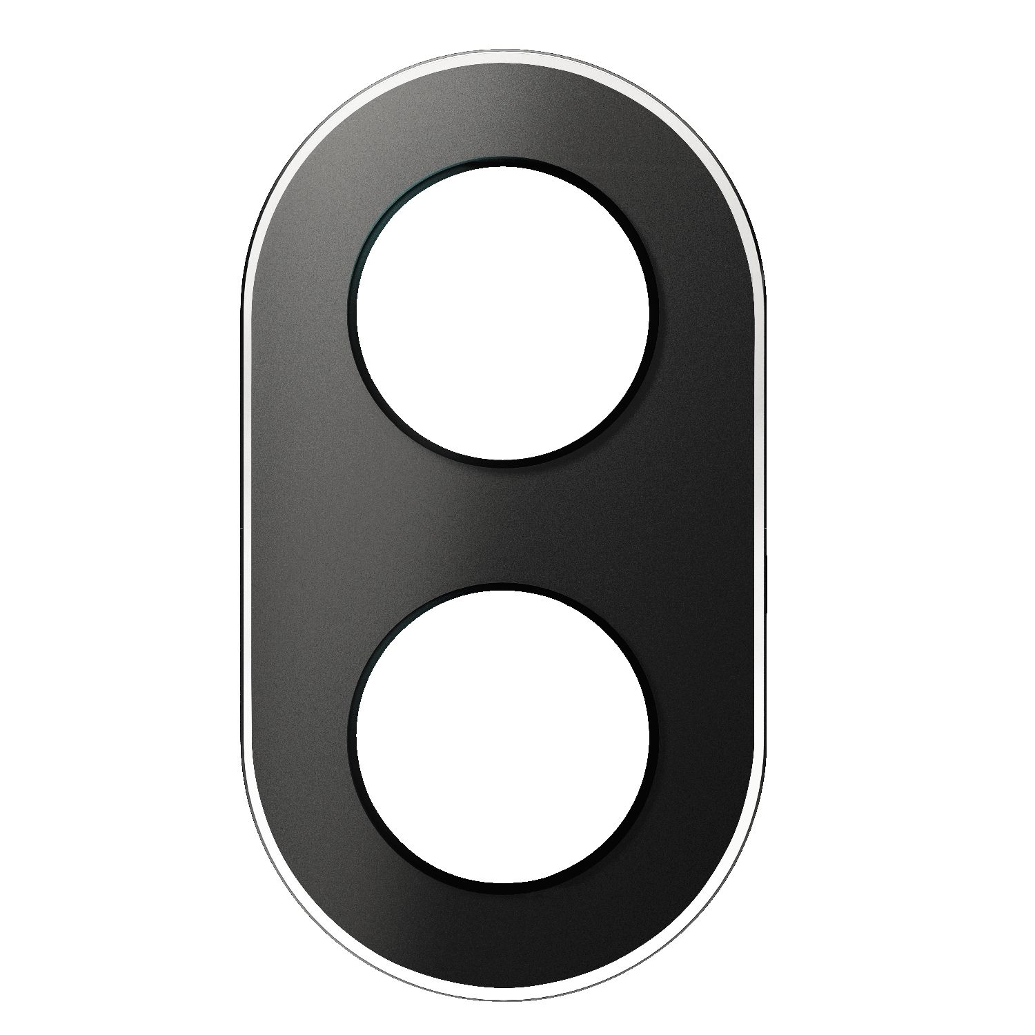 Elso WDE011427 Rahmen 2-fach, Glas, Renova Flush, schwarz glänzend
