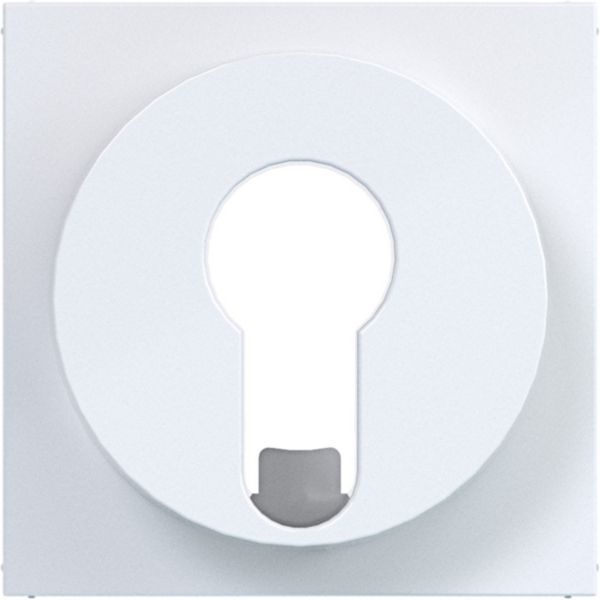 Hager WAF1312WG Zentralstück für Jalousie-Schlüsselschalter/-taster für DIN-Profilzylinder, A.x/C.x, lichtweiß glänzend