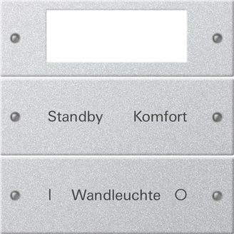 Gira 221226 Wippenset 2-fach Plus beschreibbar, System 55, Farbe Alu (lackiert)