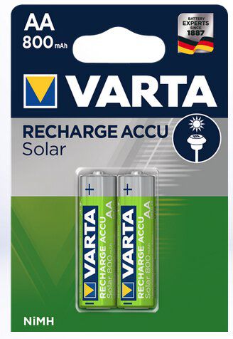 Varta ACCU Batterien Solar 56736 AA/Mignon Akku 800mAh 2-Stück