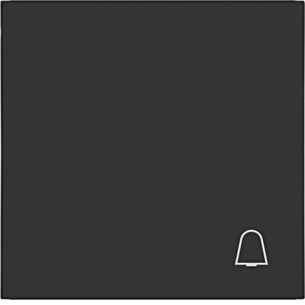 Hager WAW1011BM Wippe 1-fach mit Aufdruck Symbol Klingel, A.x/C.x, nachtschwarz matt