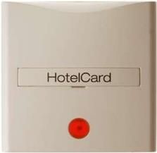 Berker 16408982 Hotelcard-Schaltaufsatz mit Aufdruck und roter Linse, S.1/B.3/B.7, weiß glänzend