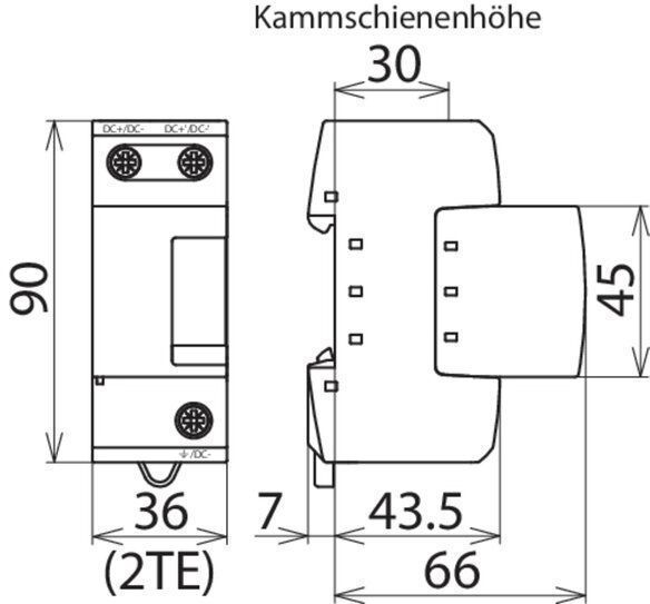 Dehn 971122 Koordinierter Blitzstromableiter Typ 1 DEHNsecure M für DC-Stromkreise