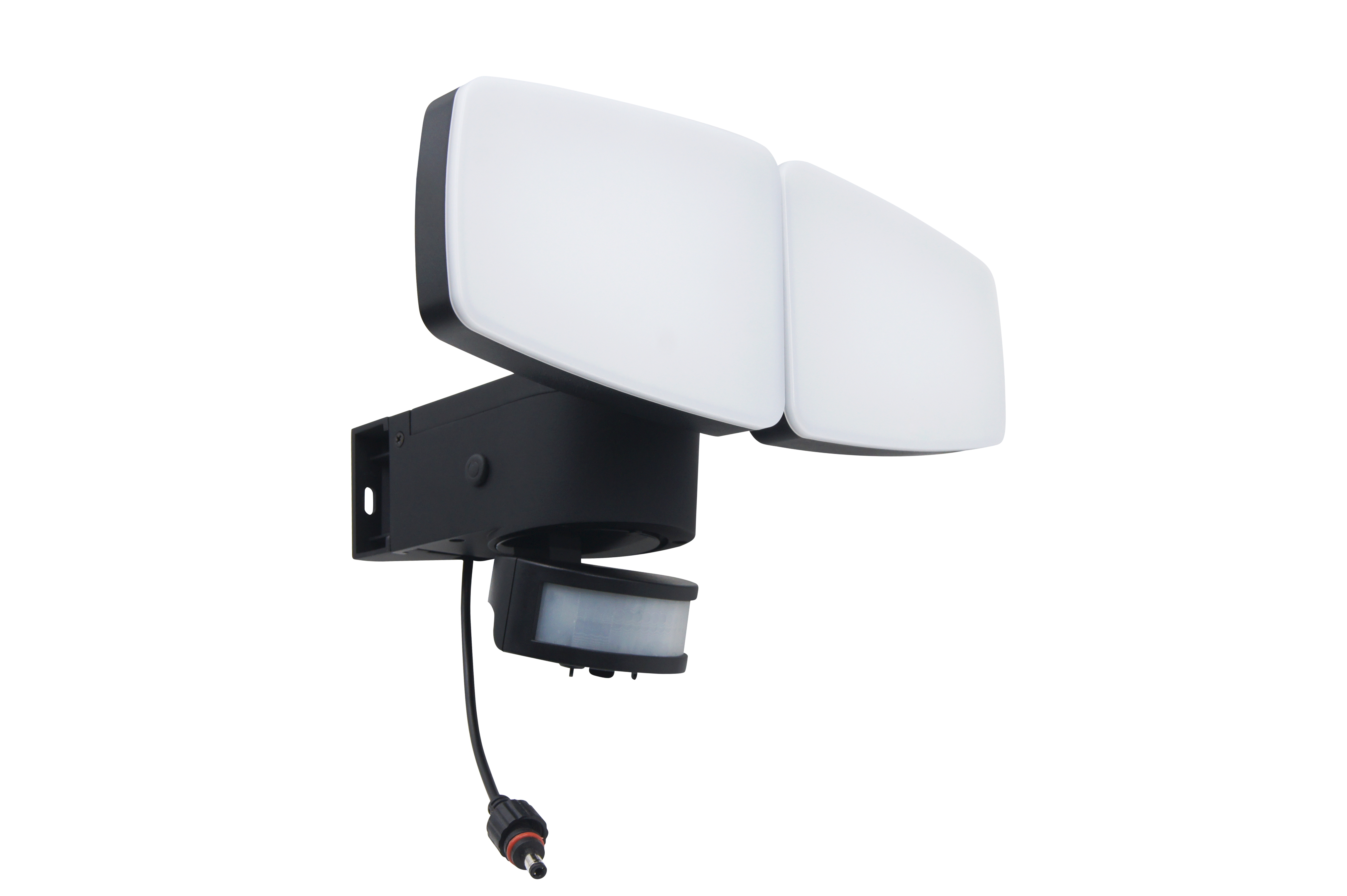 Heitronic VO-501425 Solar LED Doppelflutlichtstrahler DUPLEX, 12 W, 3000/4100/6500 K einstellbar, auch für Eckmontage