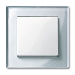 Merten 489160 Echtglasrahmen 1-fach, M-PLAN, Diamantsilber